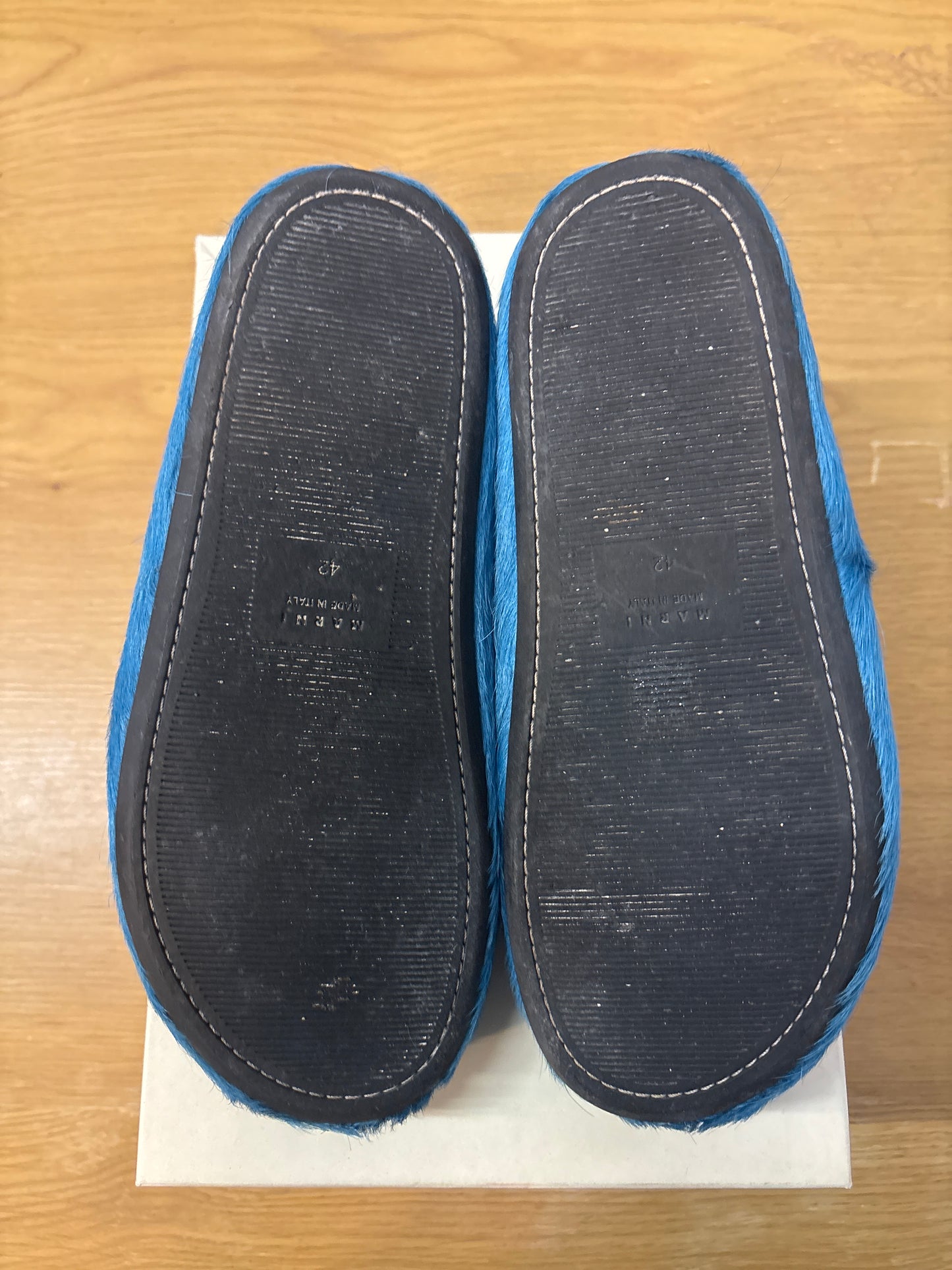 MARNI FUSSBETT SLIDE USED BLUE SZ 9