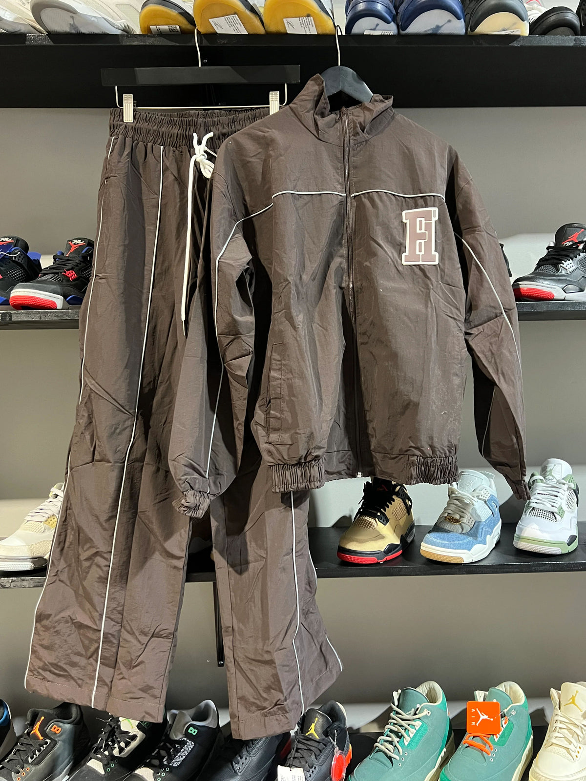 Forever Hungry Brown Windbreaker Set