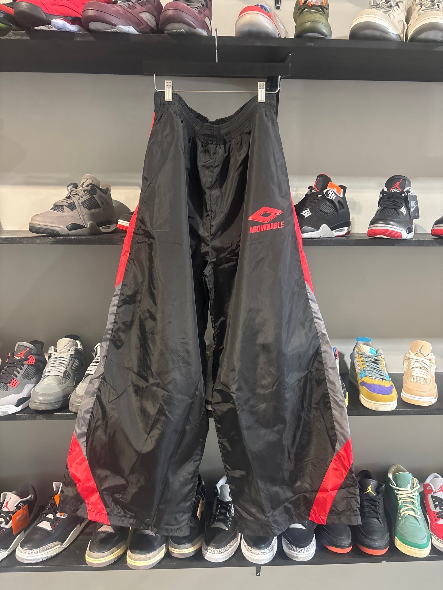 ABOMINABLE RED /BLACK/GREY TRACK PANTS