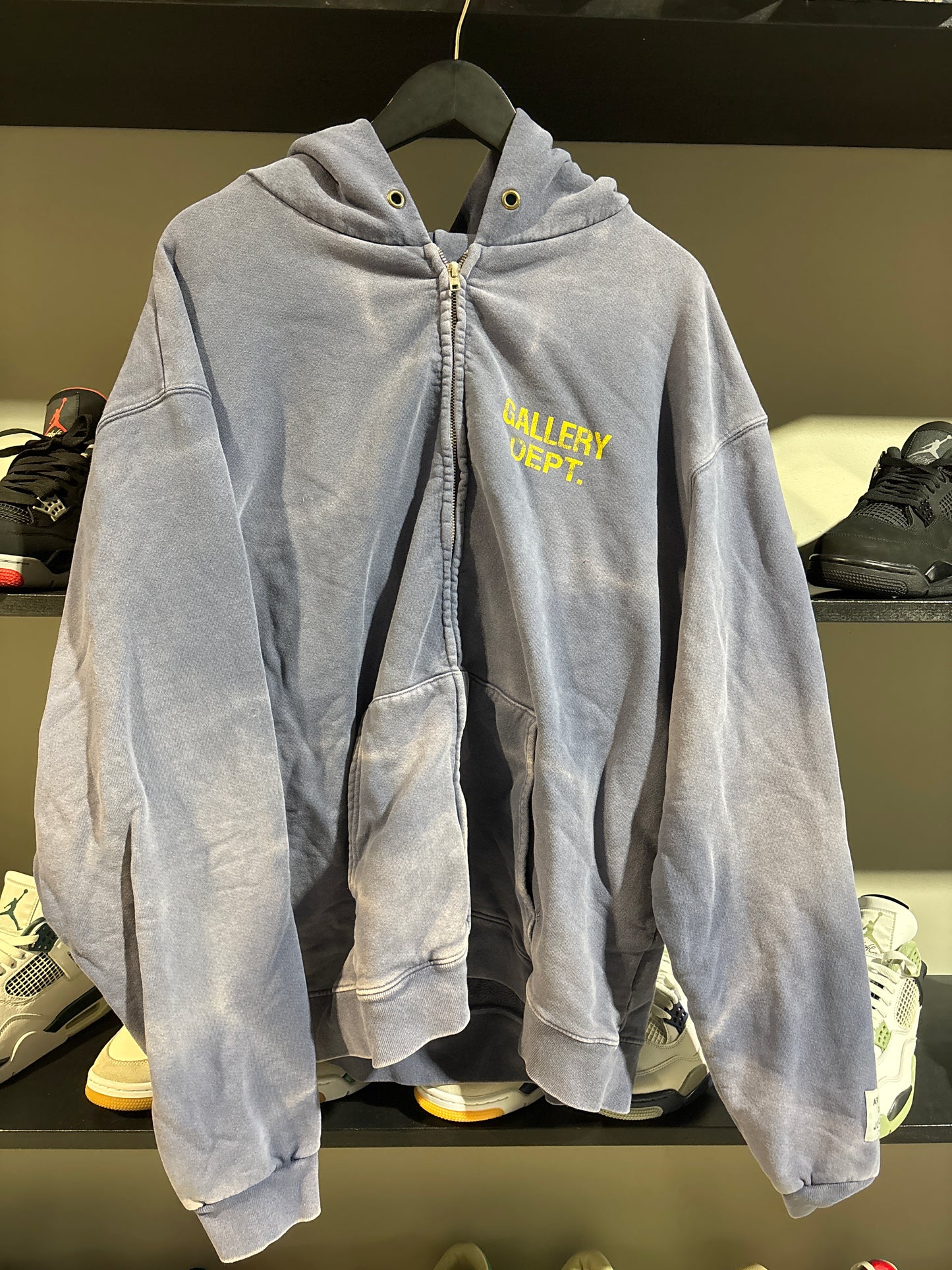 Gallery Dept Faded Blue Zipup Hoodie