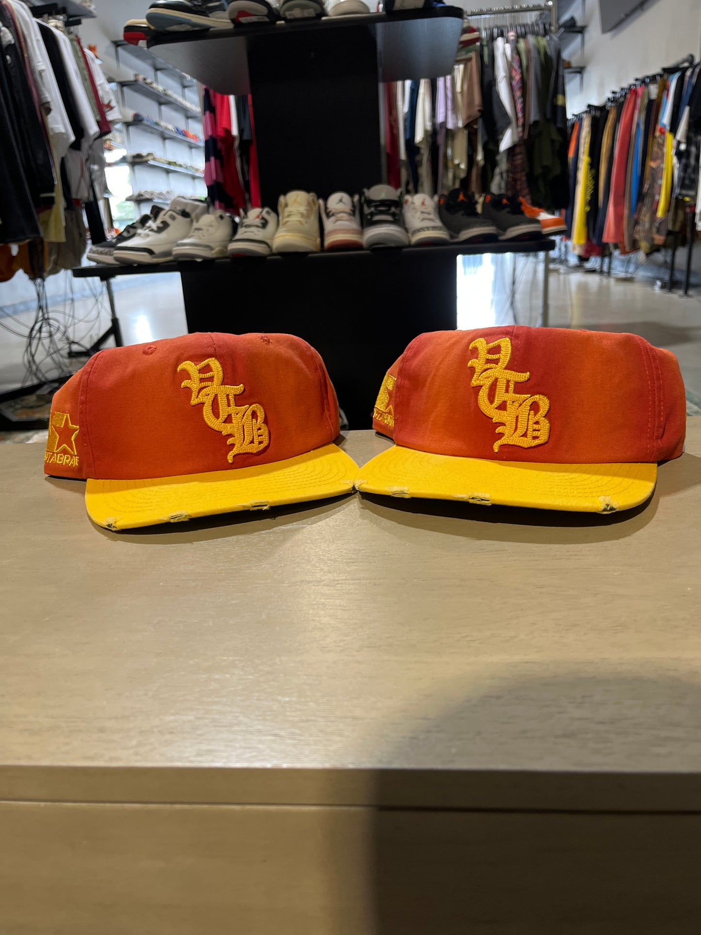 Red and yellow Vertabrae snapback