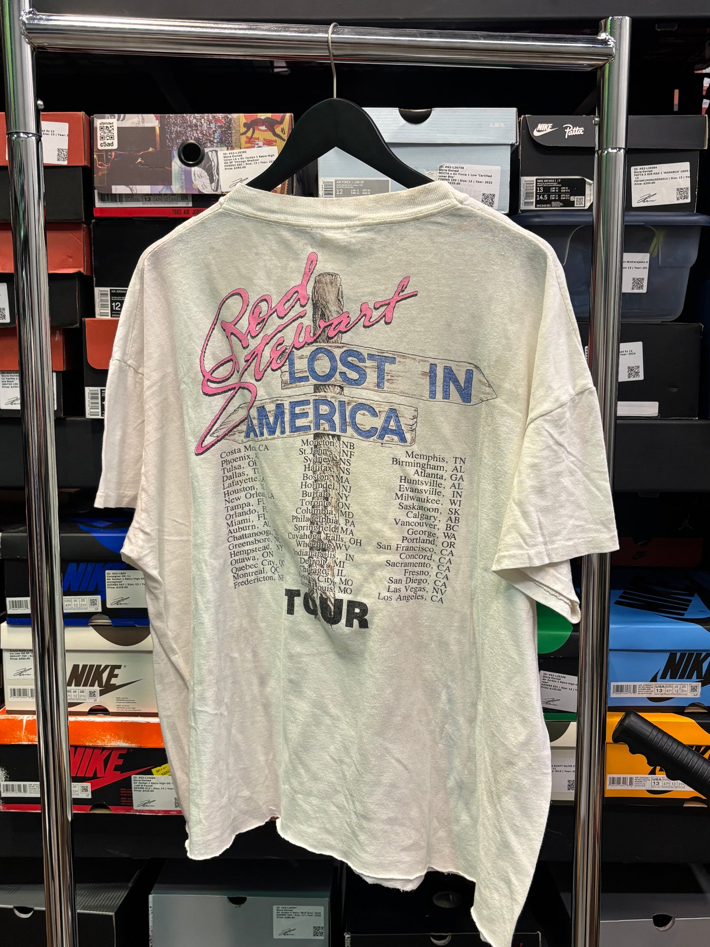 Vintage Rod Stewart Tour Tee Sz XL
