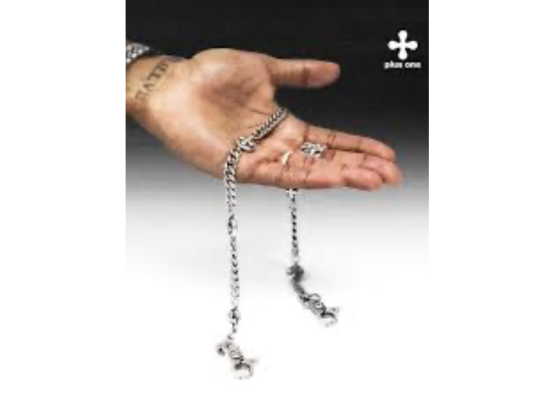 plus one silver wallet chain