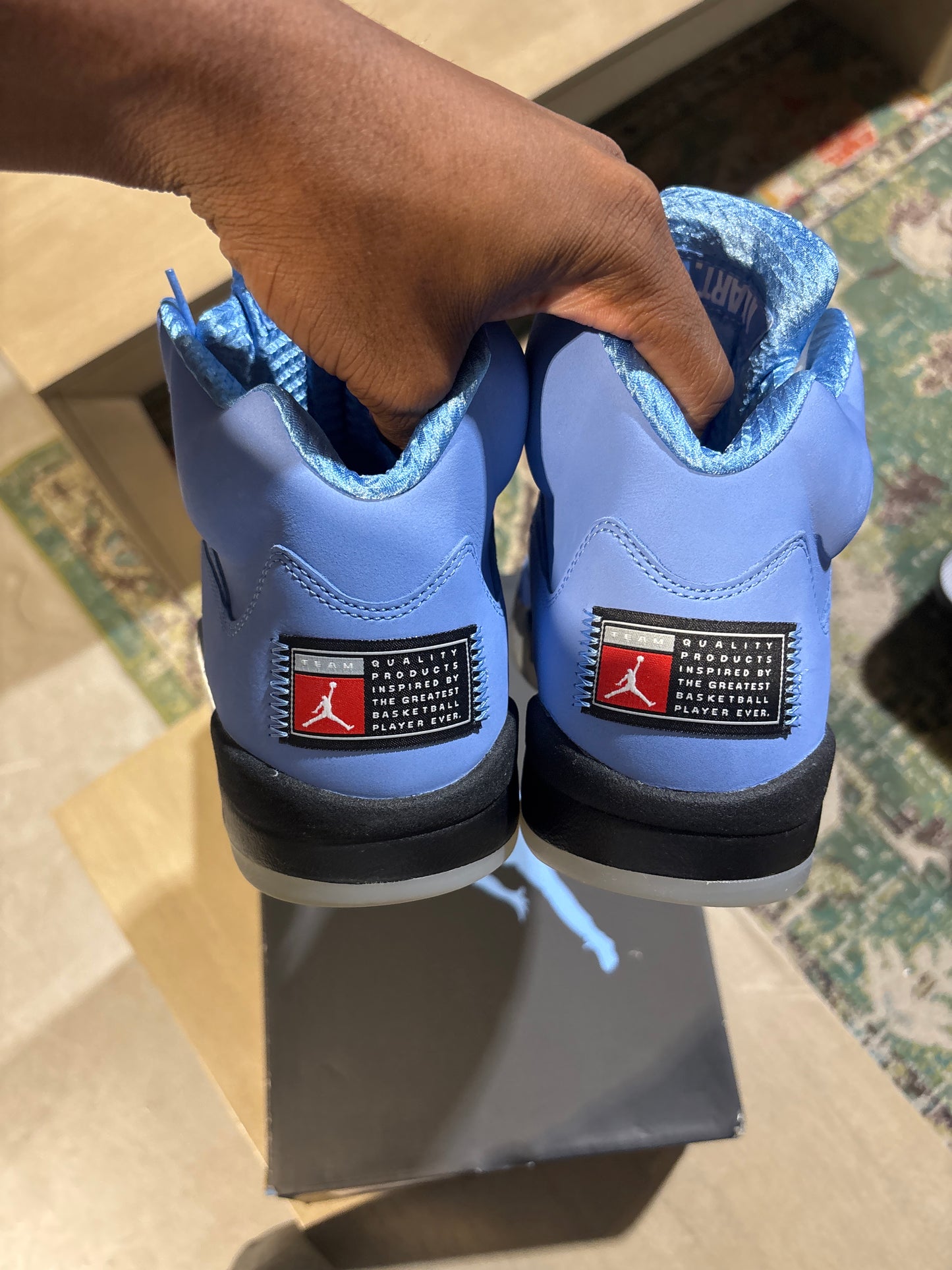 Jordan 5 Unc Blue Used Sz 11