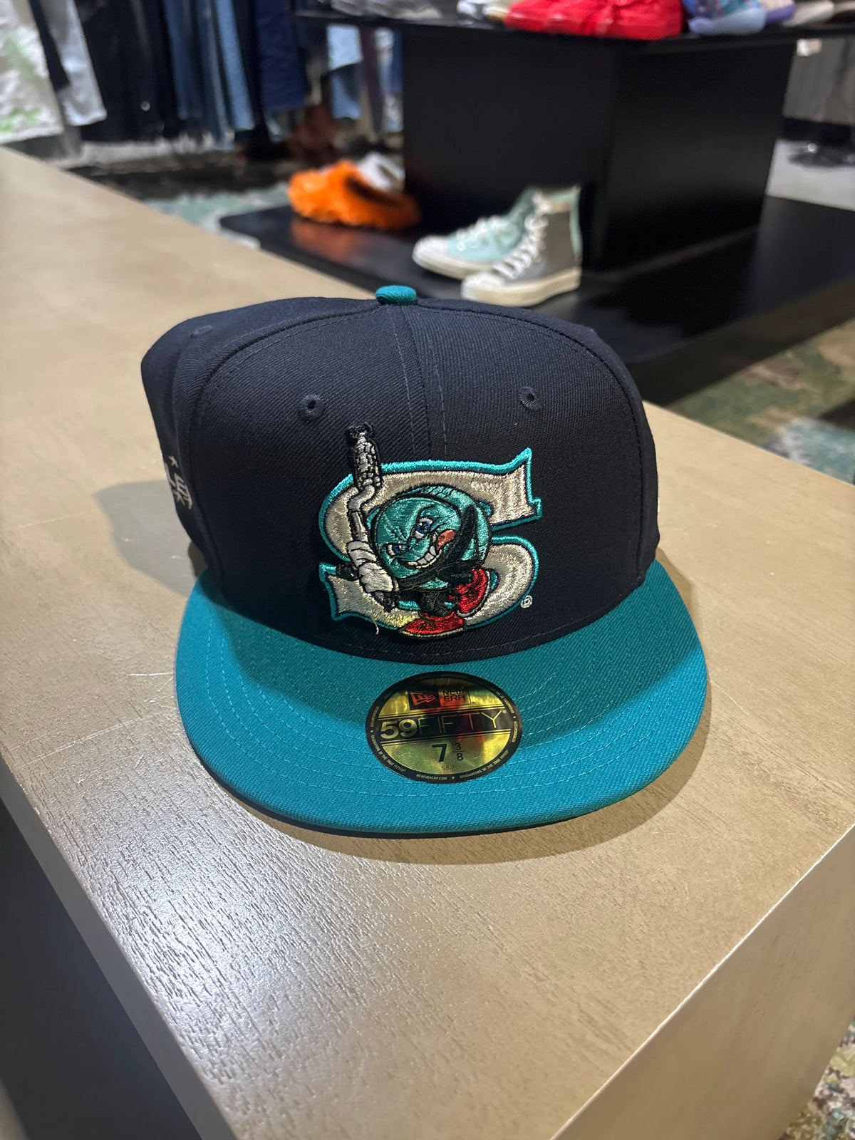 Salem X Supreme Navy Turqouise Fitted Hat