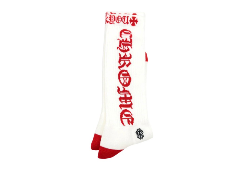 Chrome Hearts White/Red Socks