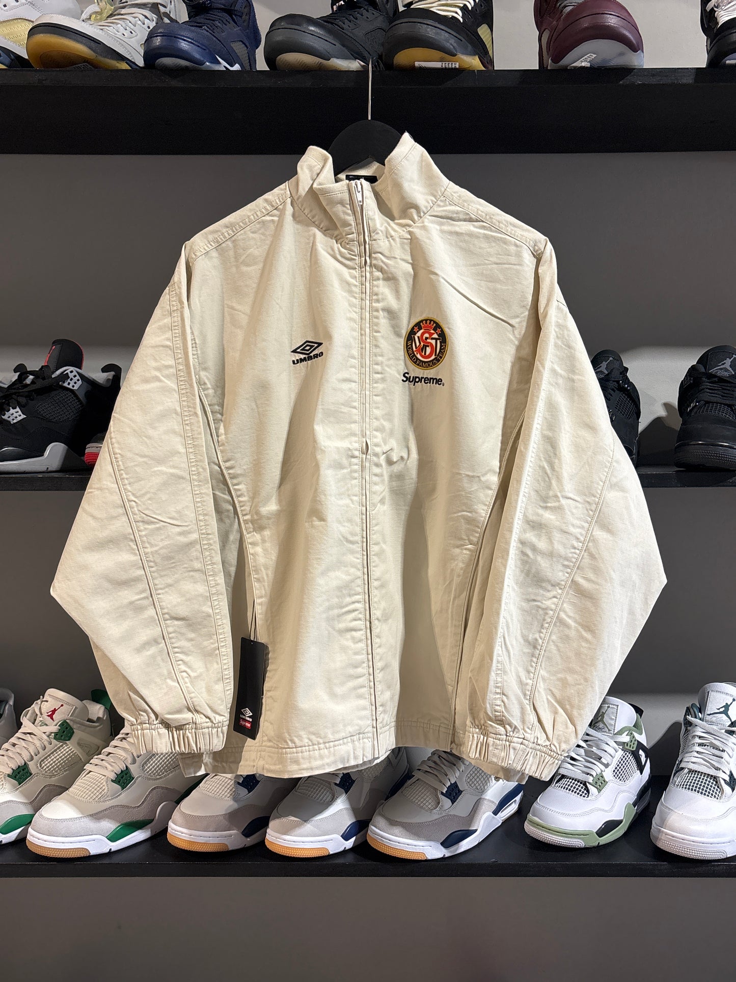 SUPREME X UMBRO CREAM TRACK JACKET