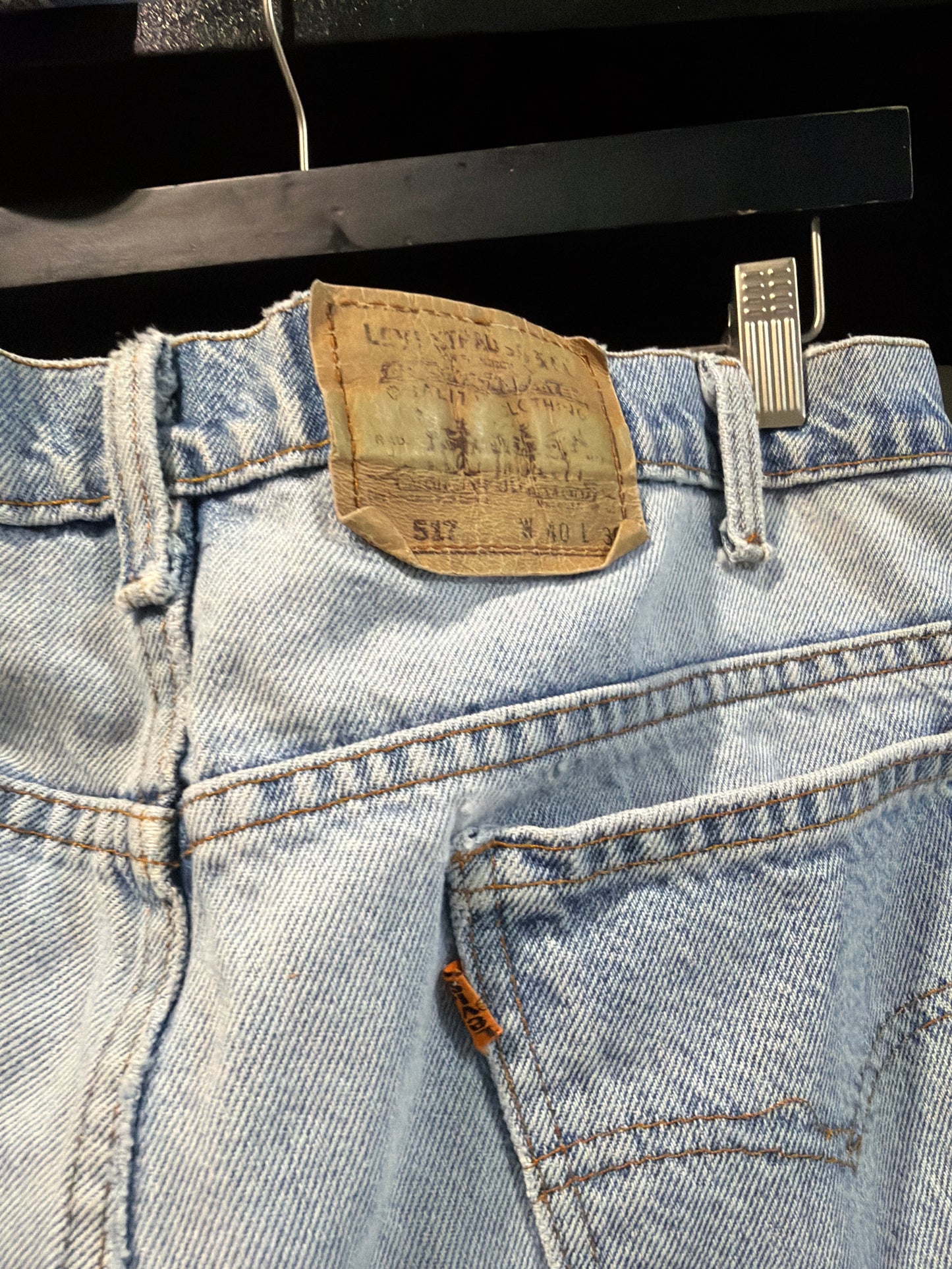 Vintage Orange Tab Levi 517 Jeans Light wash