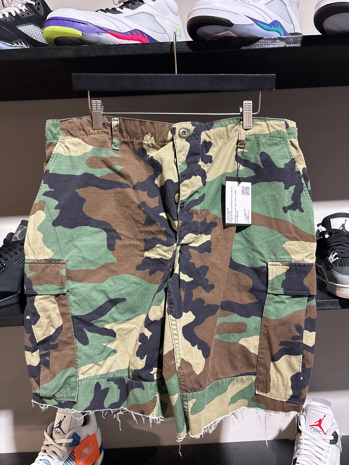 Vintage Army Cutoff Shorts Sz 36 (3) - Pre-Owned
