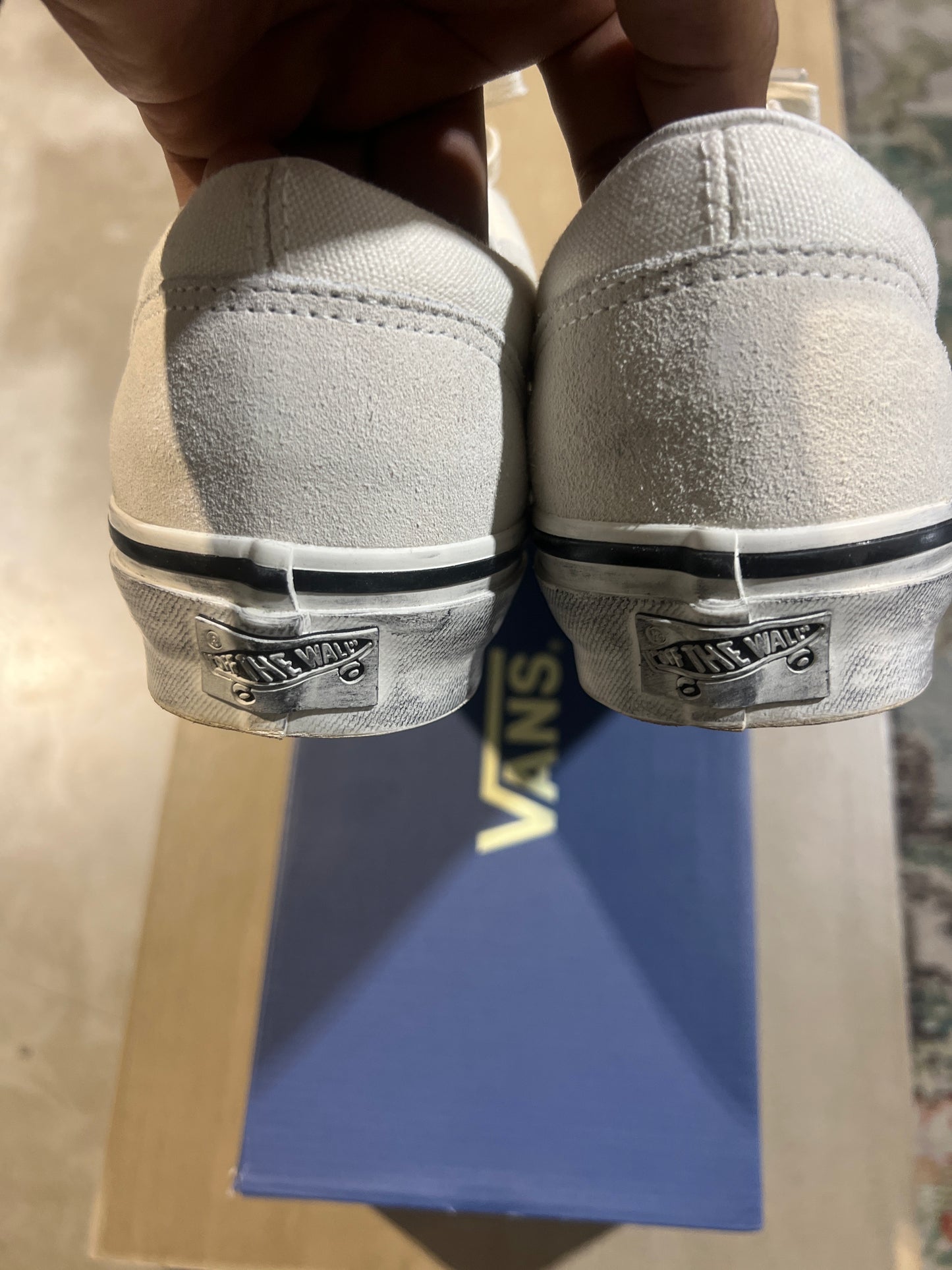 All White Otw Pearl Vans Used Sz 12