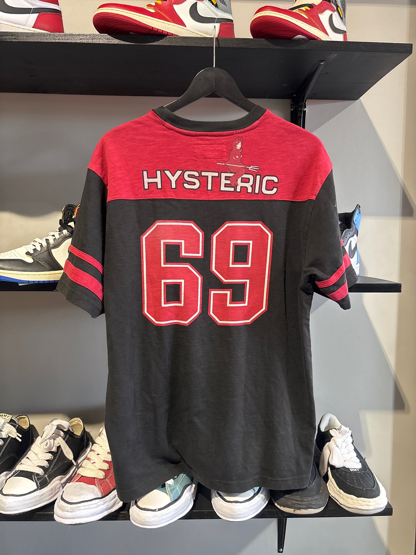 Hysteric Glamour 69ers Red and Black Jersey Sz M