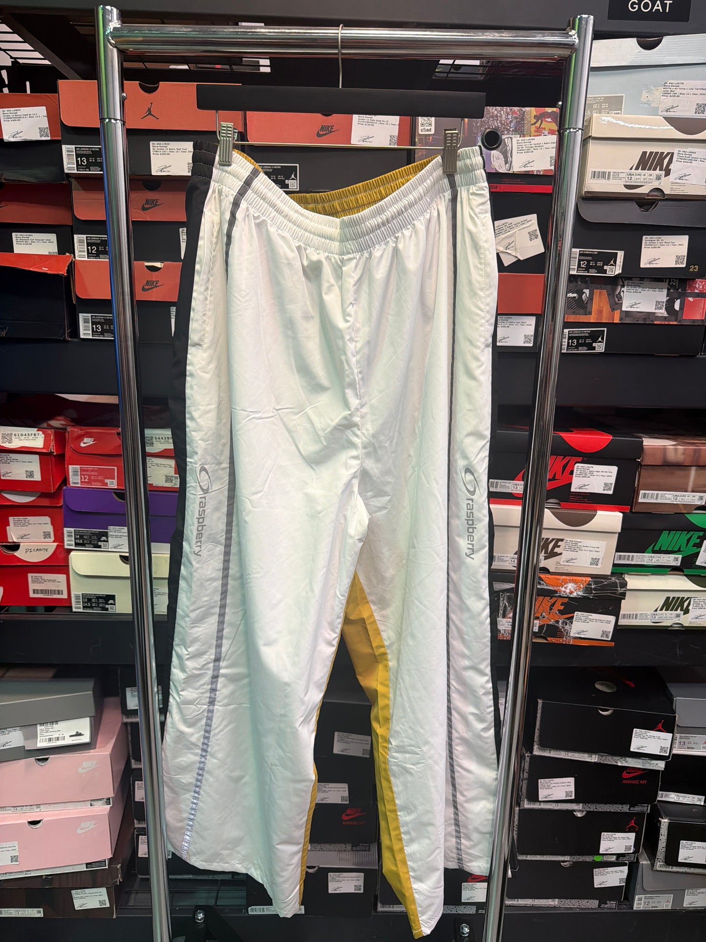 Gv Gallery White Yellow Nylon Track Pants