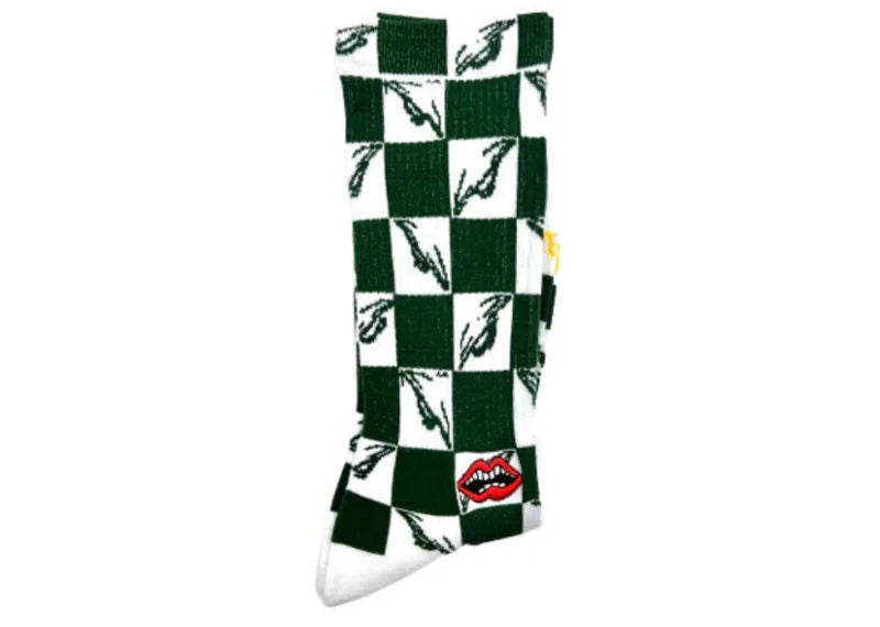 Chrome Hearts Matty Boy Green Checkered Socks