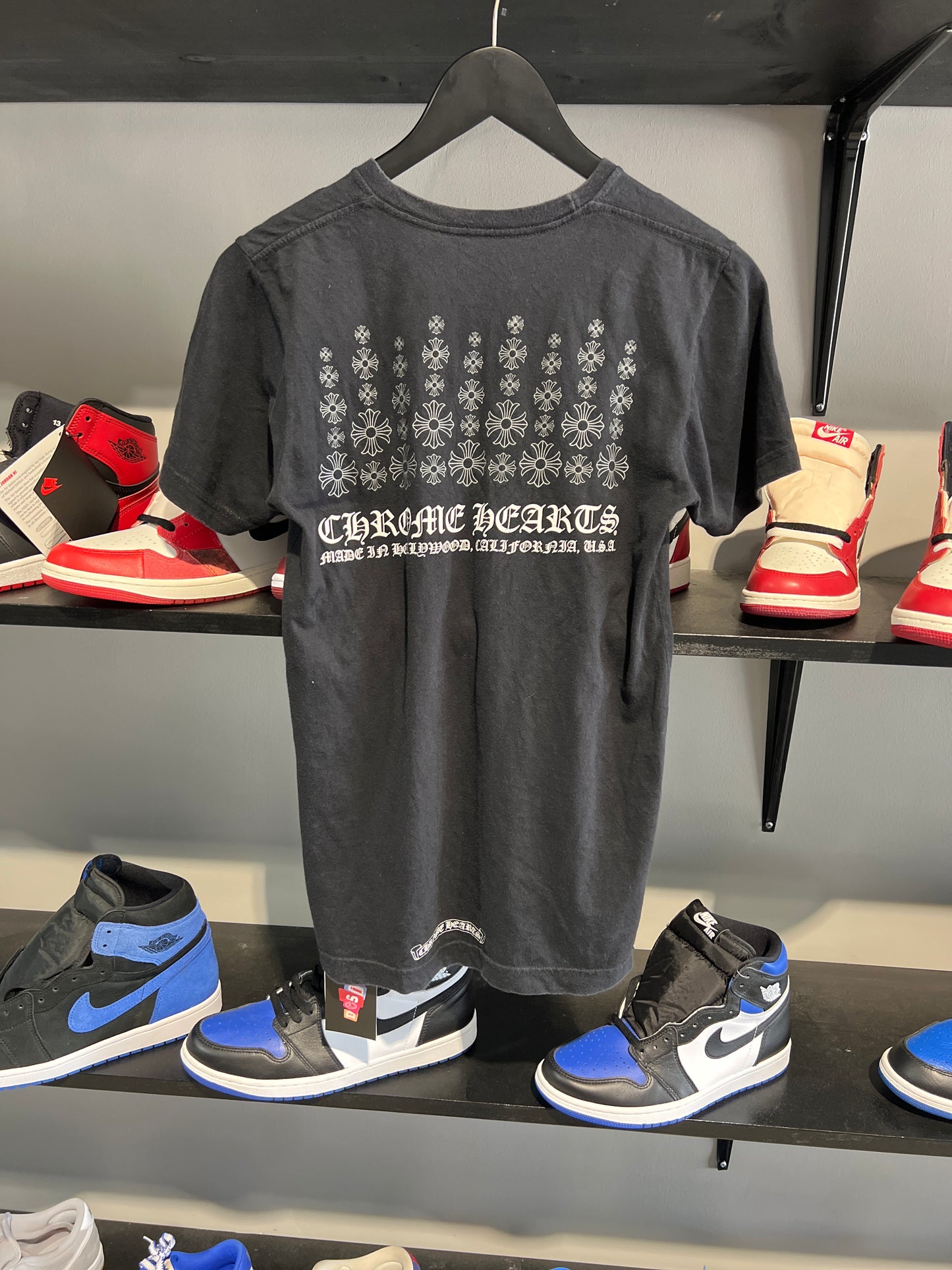 chrome hearts raining crosses black tee