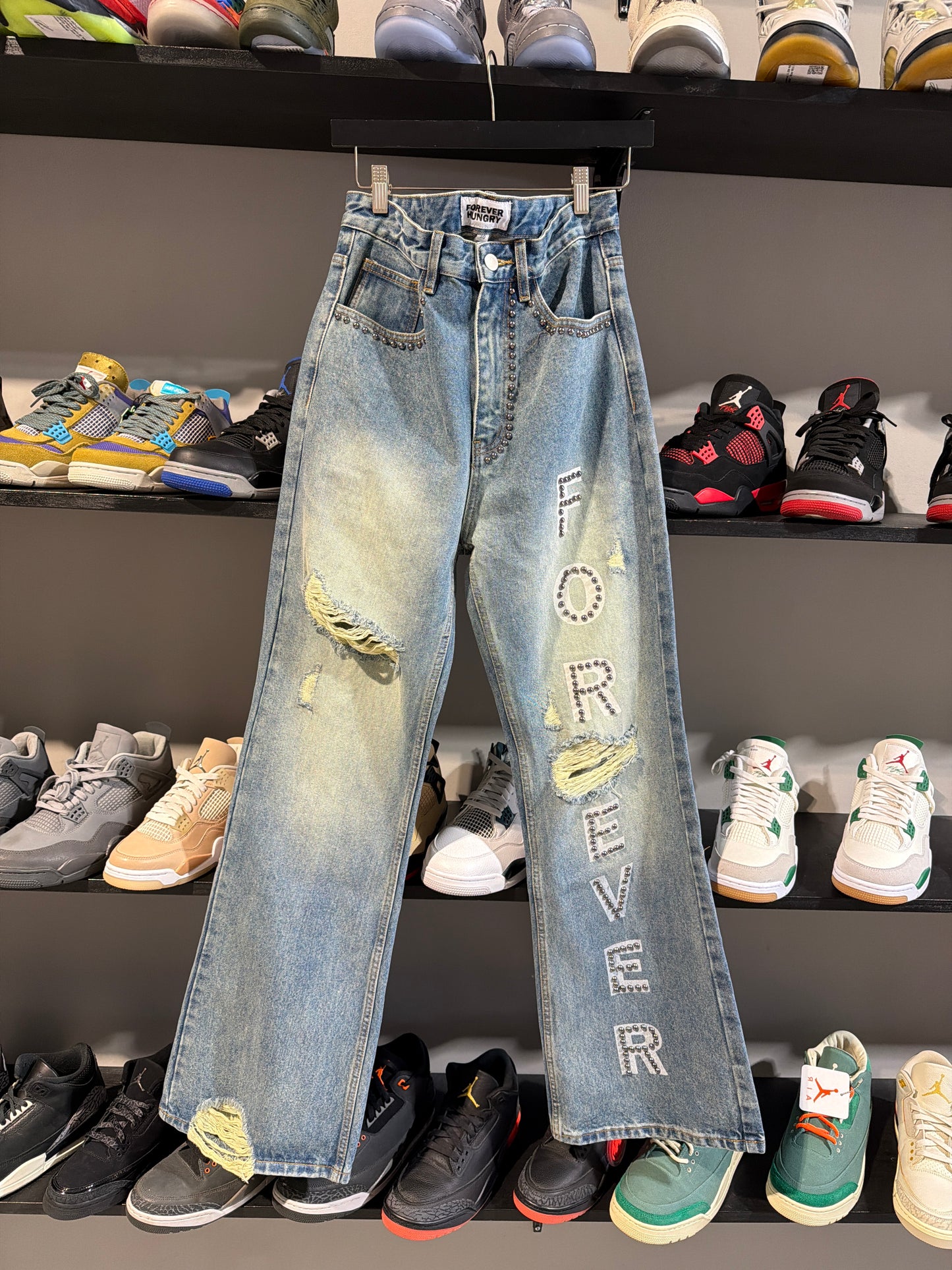 FOREVER HUNGRY FOREVER FLARED JEANS