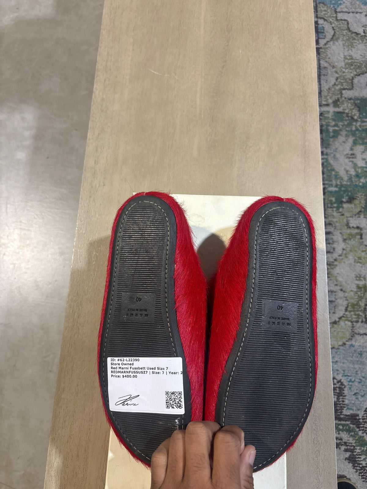 Red Marni Fussbett Used Size 7 - Pre-Owned