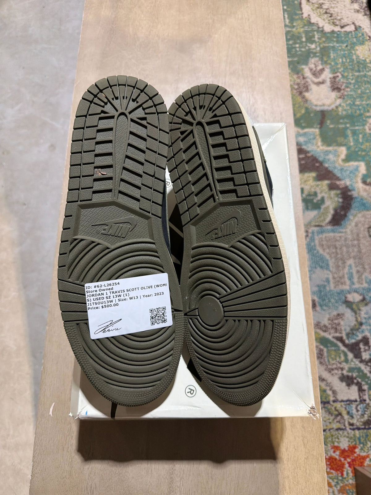 Jordan 1 Retro Low OG SP Travis Scott Olive (Women's) - Pre-Owned