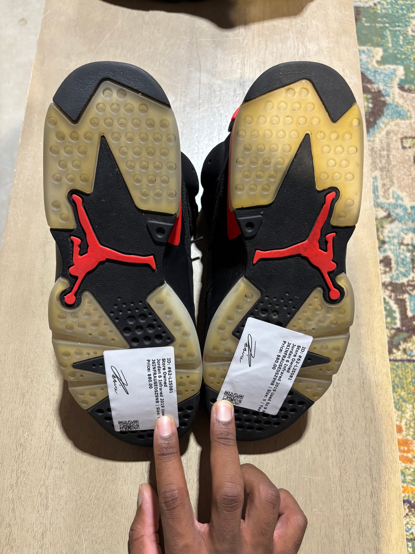 Jordan 6 Infrared 2019 Used Sz 9 NB