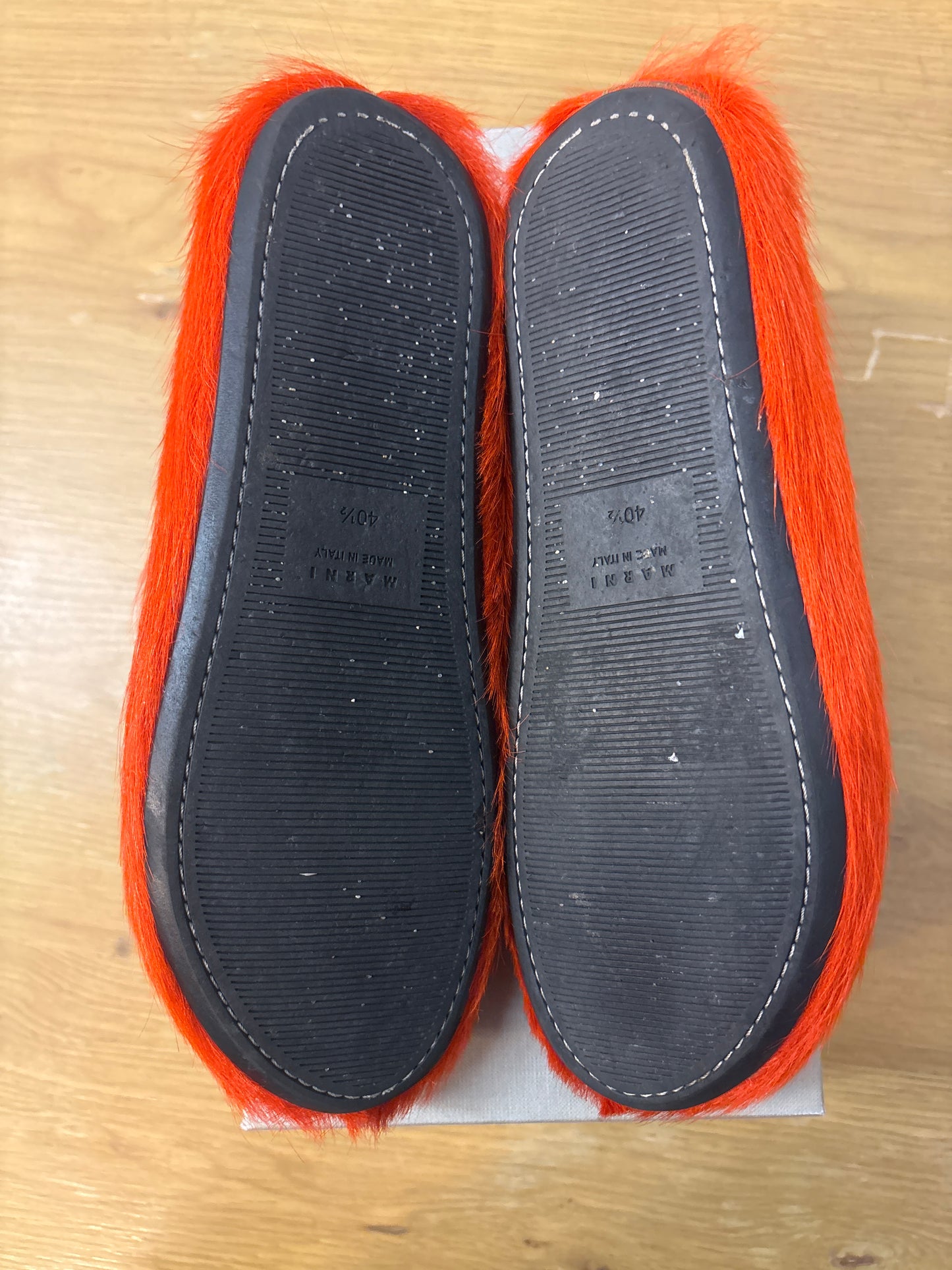 MARNI FUSSBETT ORANGE USED SZ 7.5