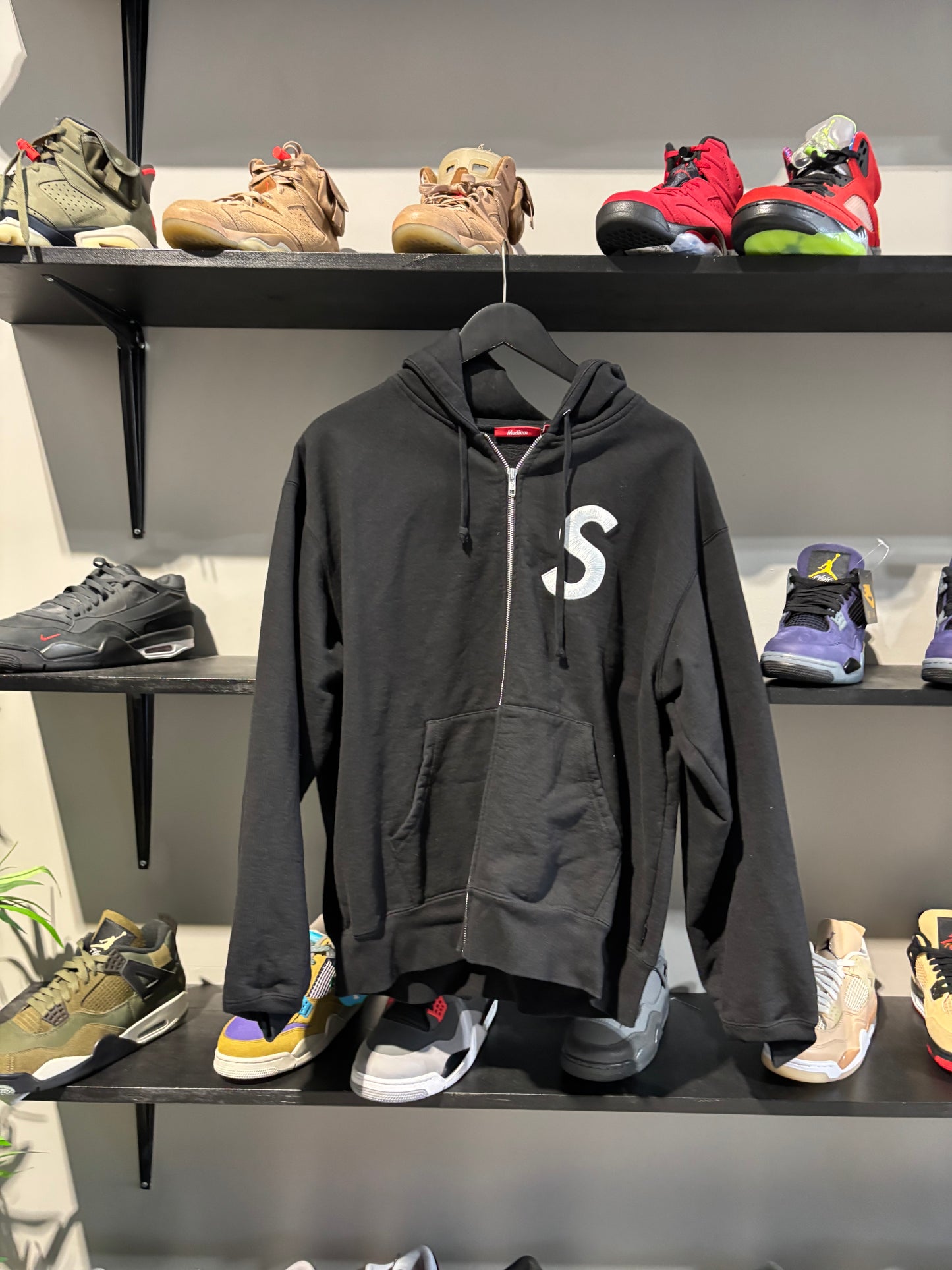Supreme Black/White Big S Zipup