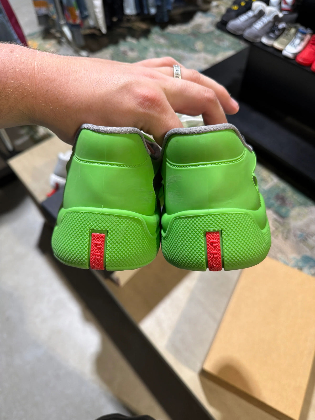 Prada Cup Rubber Green Apple Used Sz 10 Rb - Pre-Owned