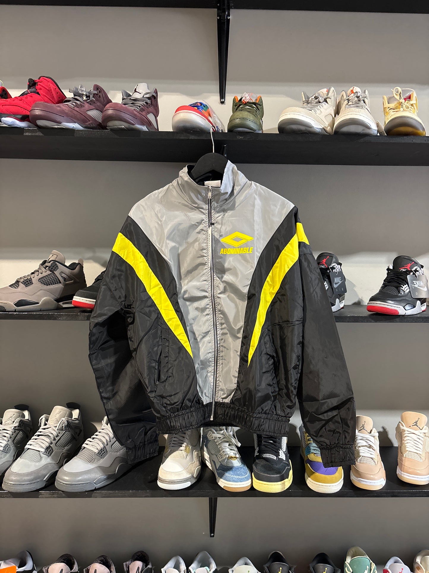 abominable yellow /black/grey track jacket