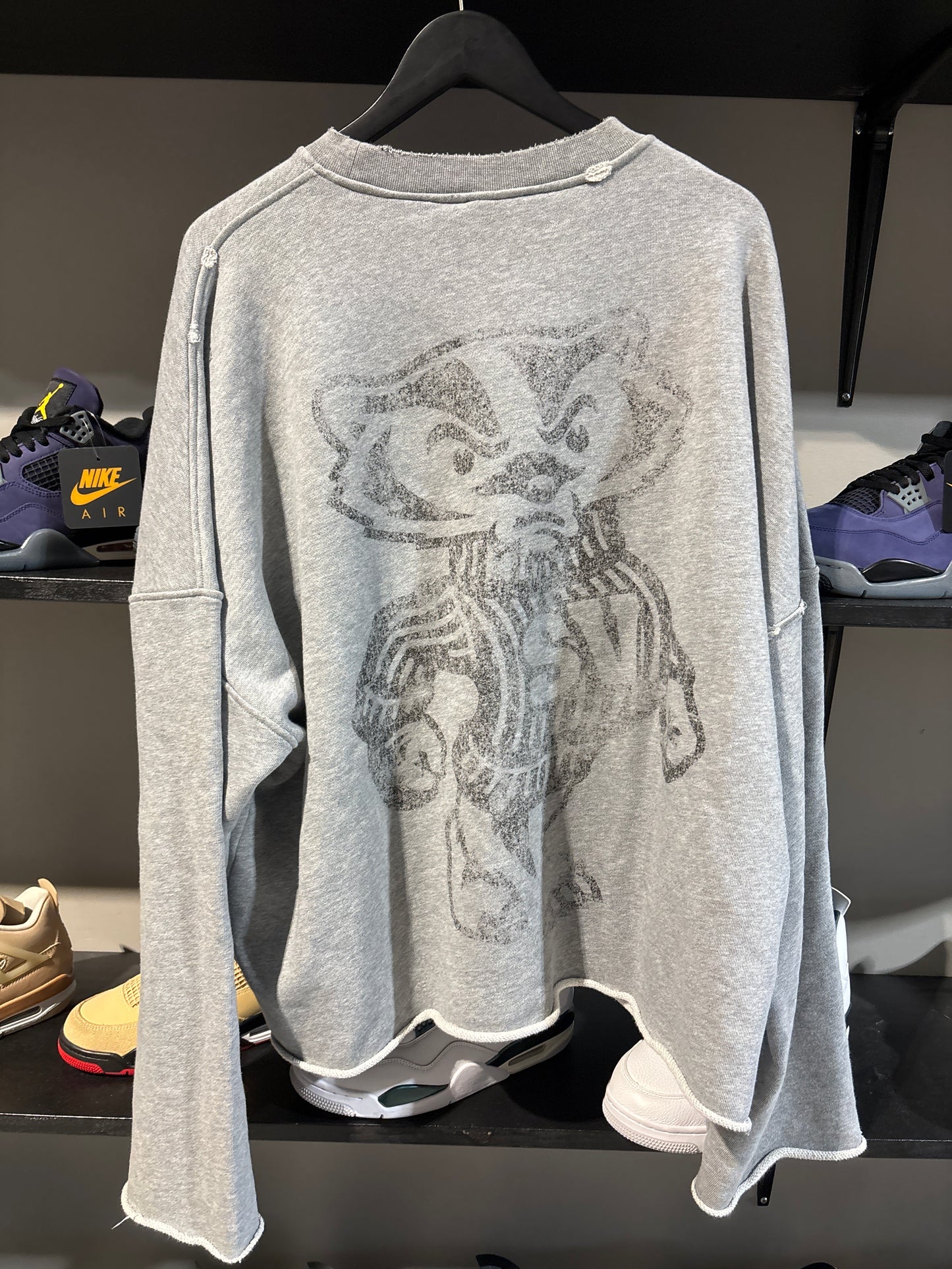 Saint Vanity Grey/Black Badger Crewneck