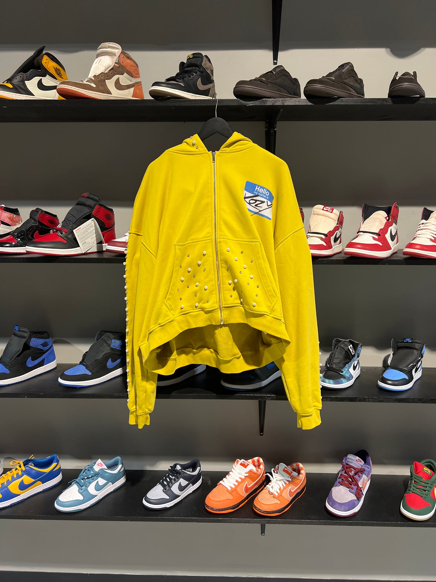 Yellow Hello my name is kozy zipup