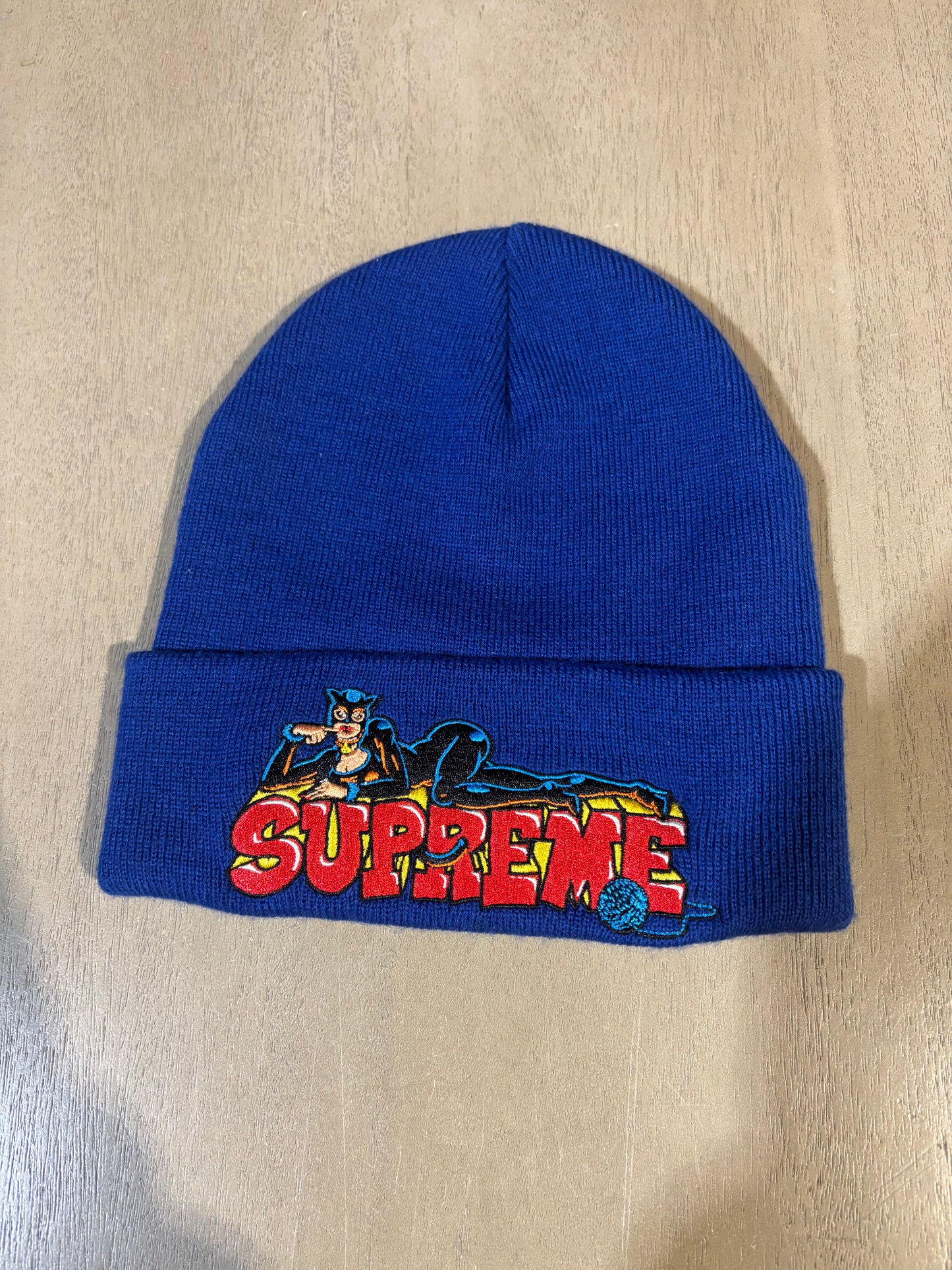 Supreme Cat Women Beanie Blue