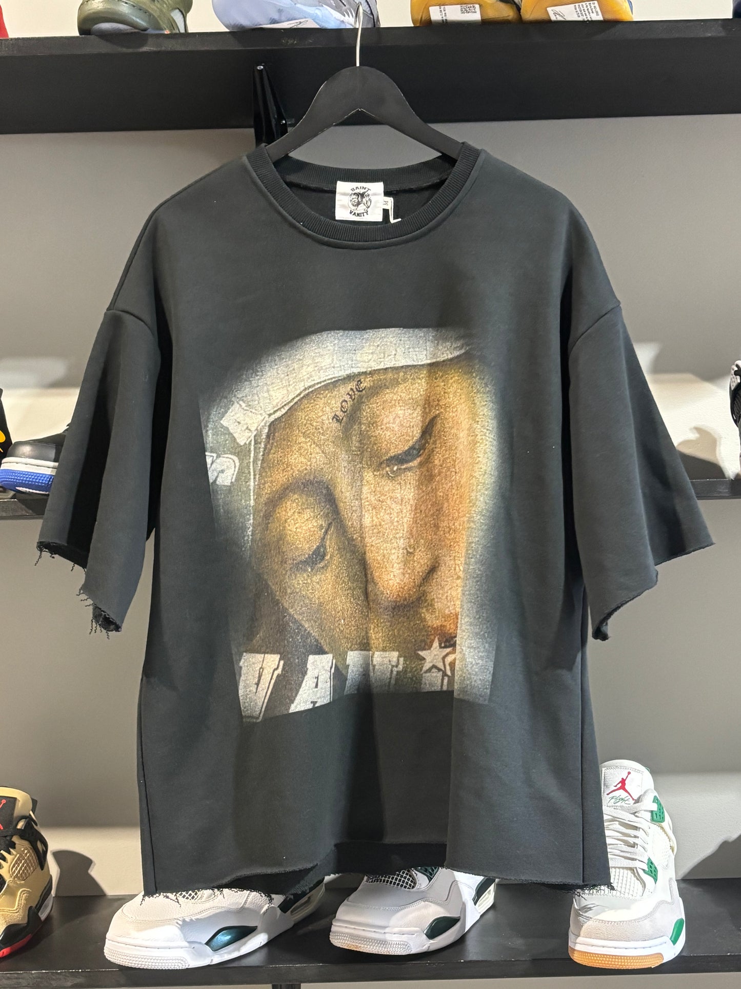 Saint Vanity Cropped Crewneck Tee Black