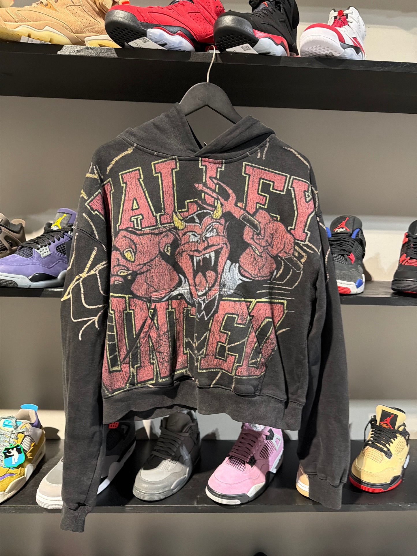 Vale Valley United Devil Hoodie Black/Red