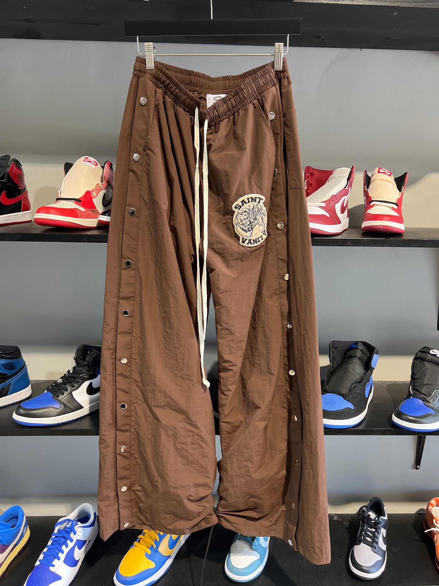 SAINT VANITY BROWN NYLON PANTS