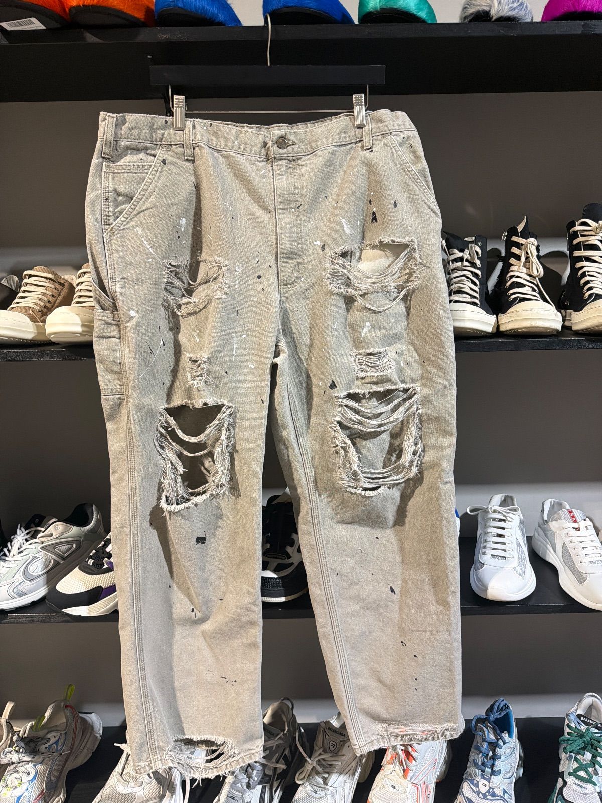 Vintage Carhartt Grey Distressed Pants - Vintage