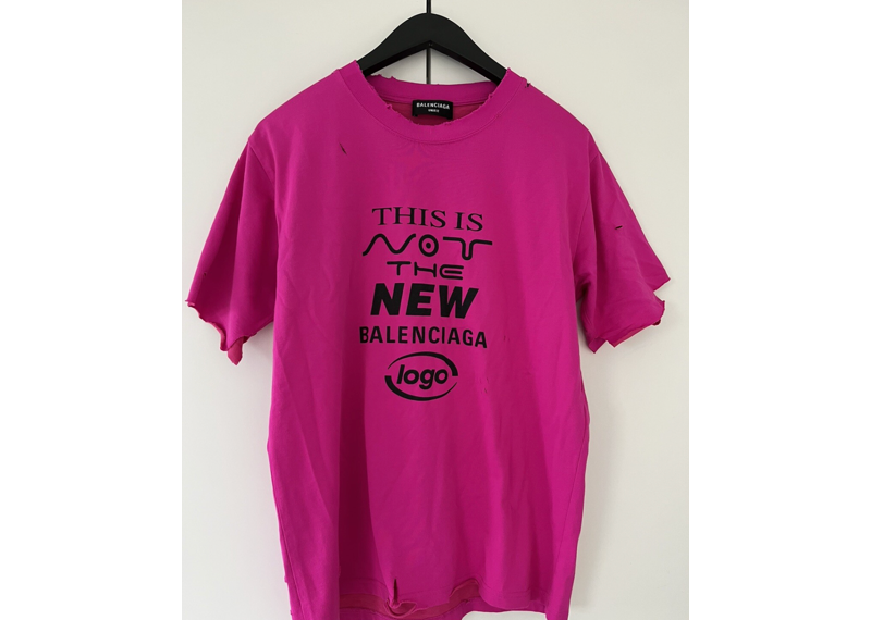 Balenciaga New Logo Pink Tee