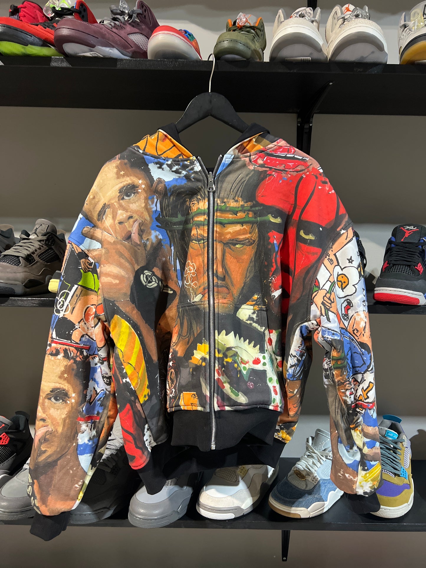 Plus one x Vameee Black Reversible Zipup