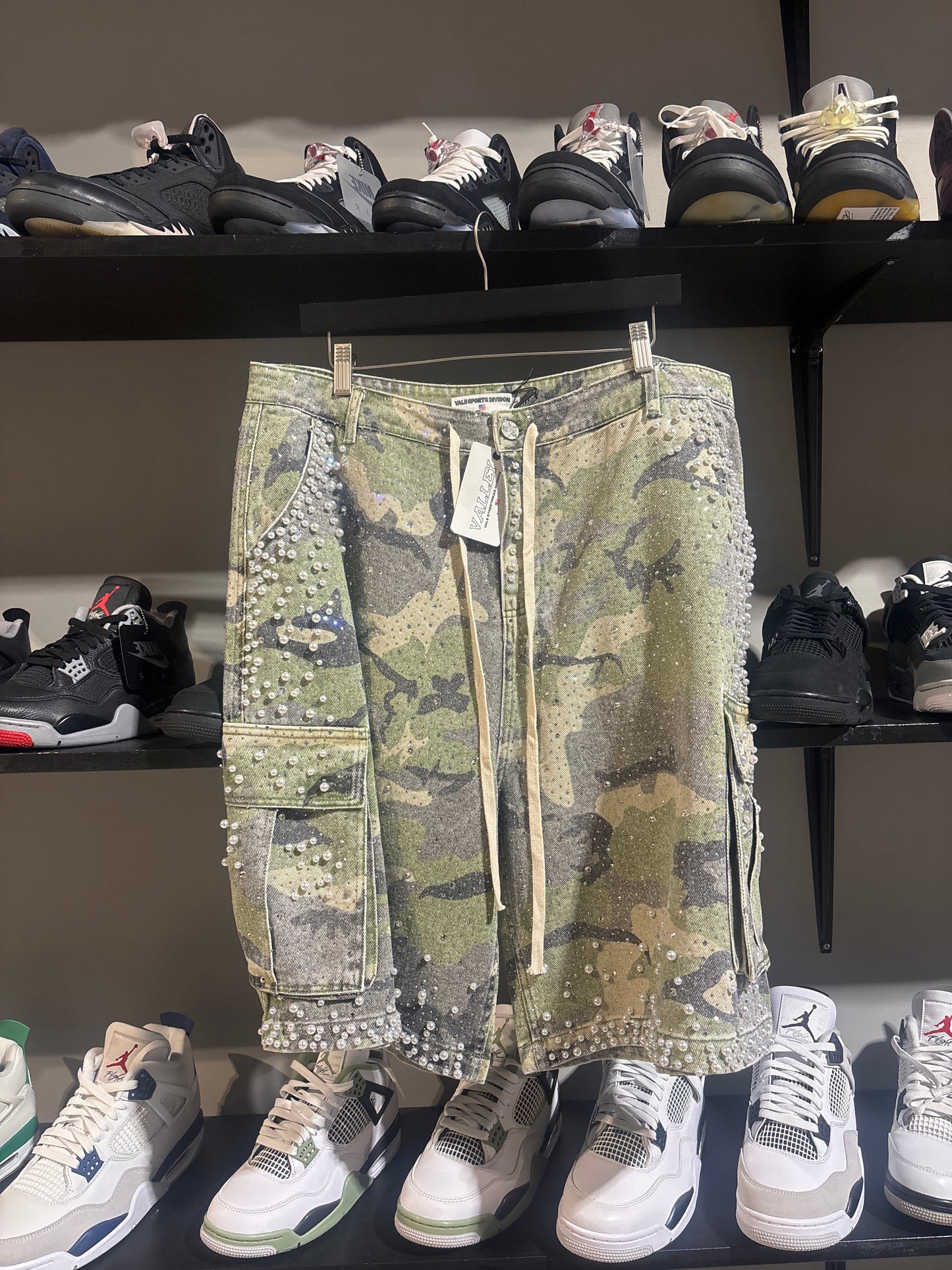 Vale Soulja Camo Rhinestone Shorts