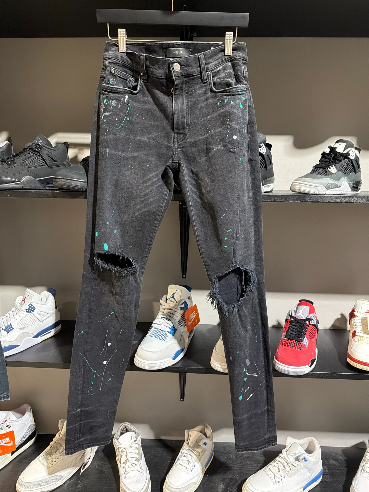 Amiri Multi Color Paint Splatter Denim Sz 29 - Pre-Owned