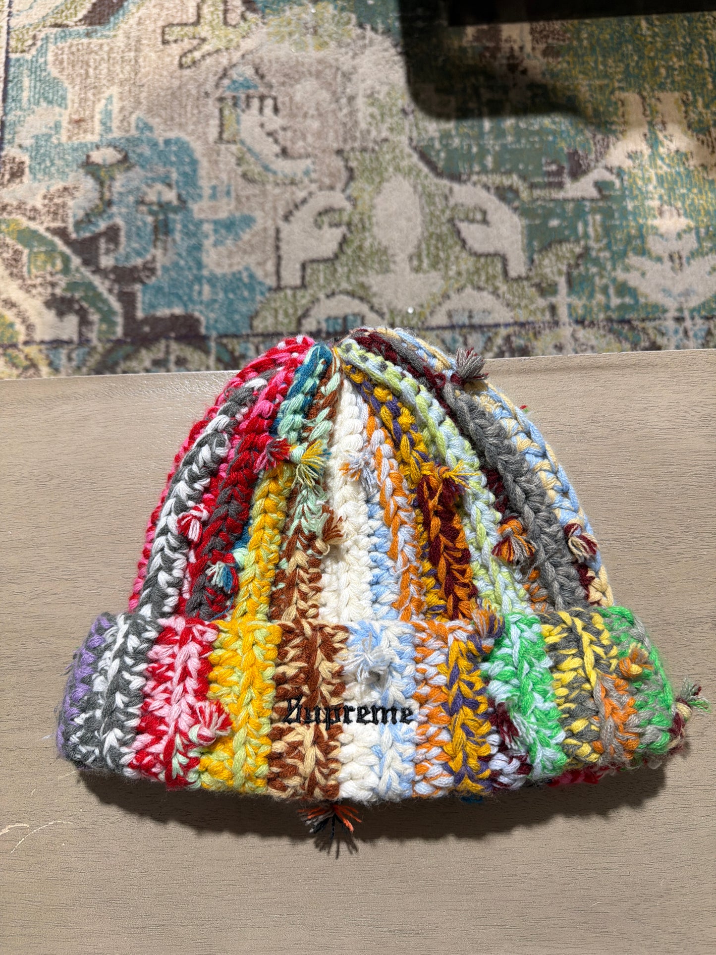 Supreme Multi Color Freyed Beanie
