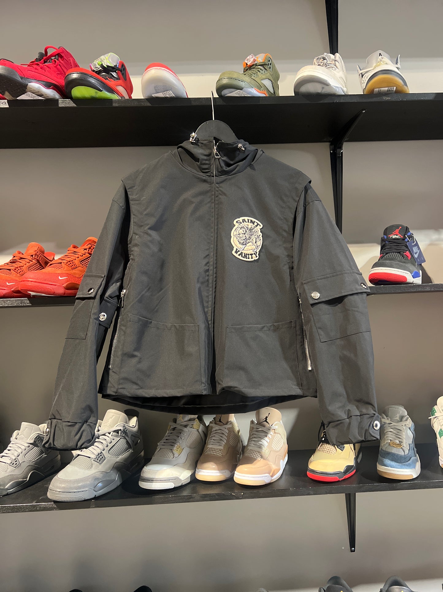 SAINT VANITY NYLON ZIPUP BLACK