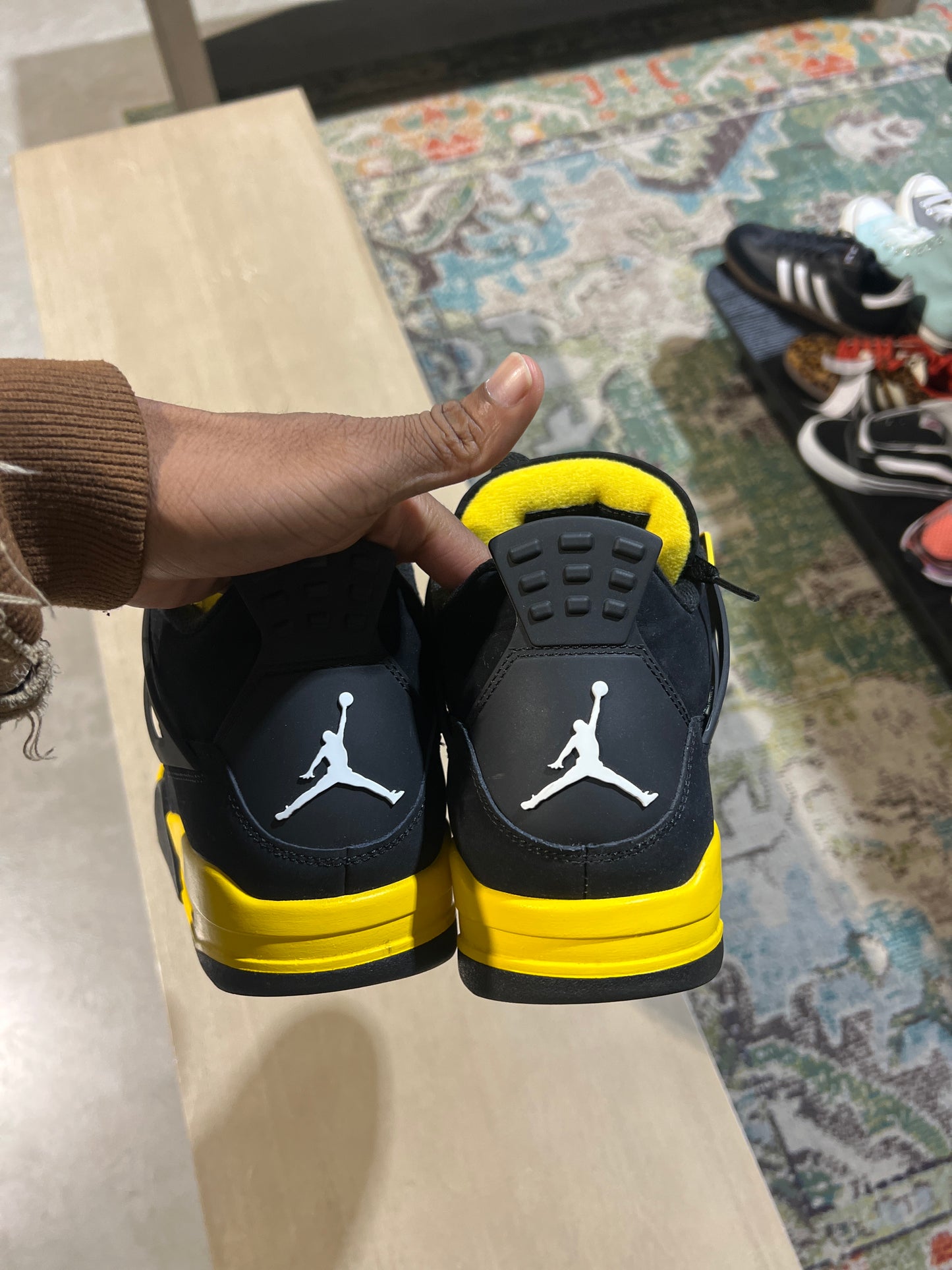 Jordan 4 Yellow Thunder Used Sz 12 NB