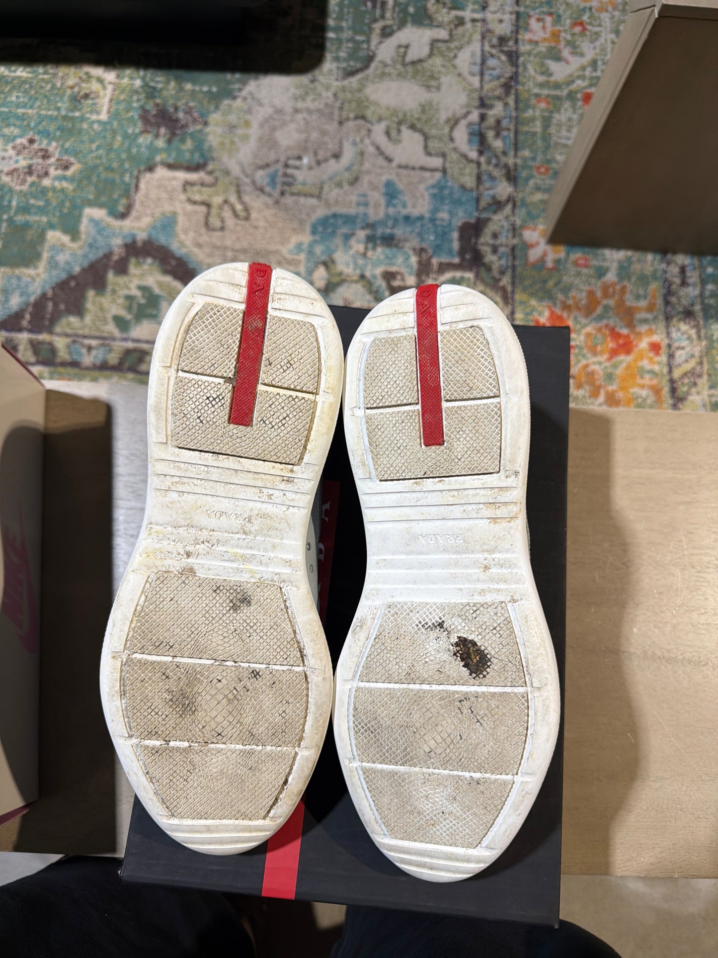 Prada Cup Grey/White Used Sz 11.5