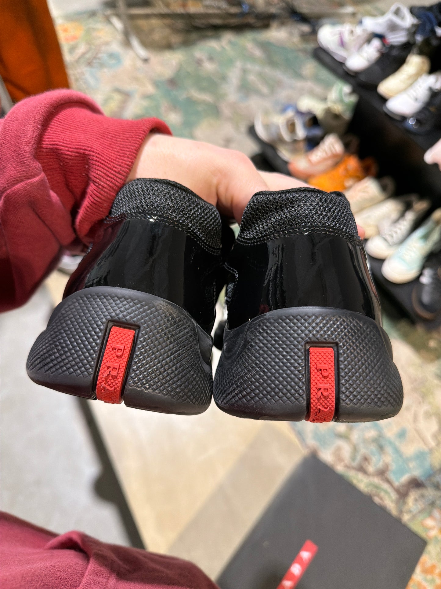 Prada Americas Cup Black on Black Used Sz 10