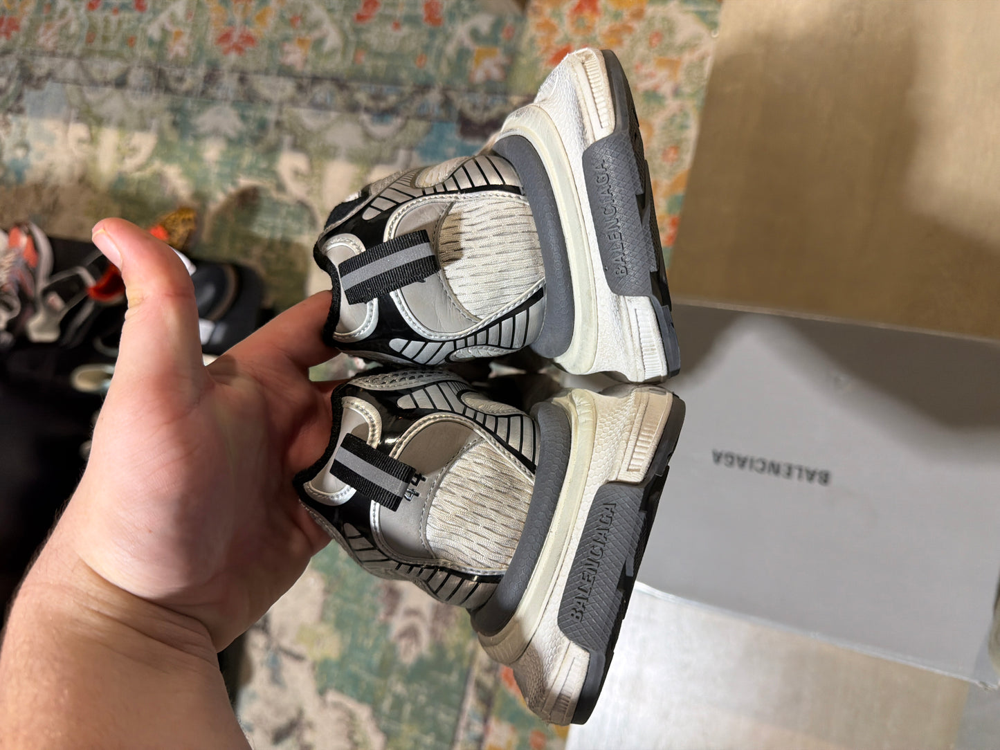 Balenciaga 3XL Grey White Used Sz 11