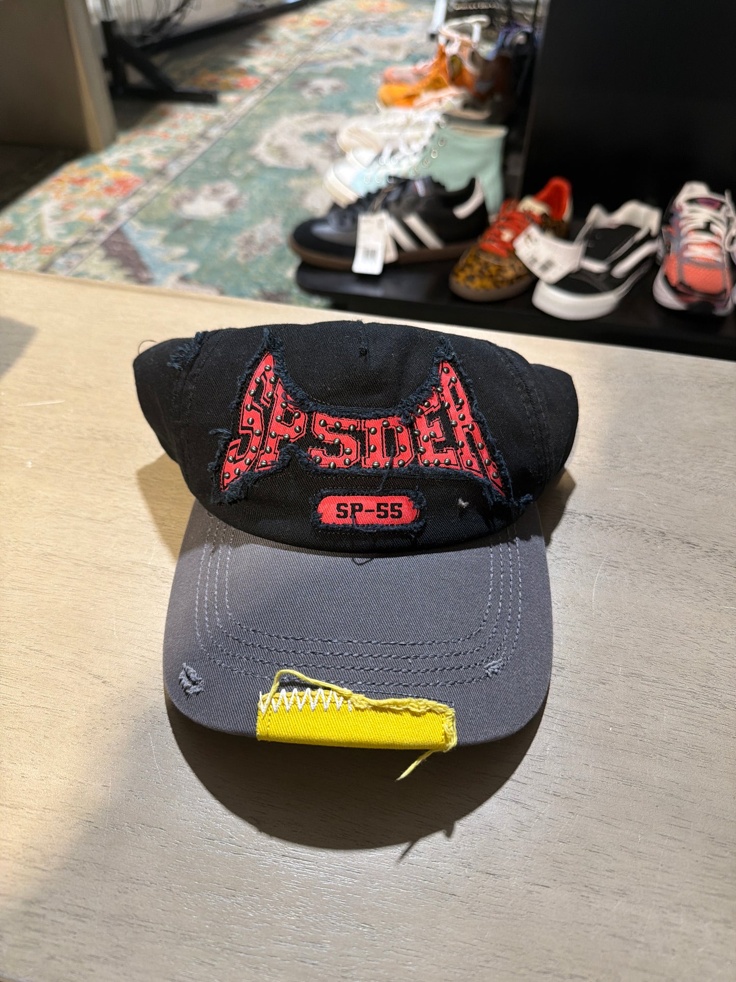 Sp5der Black Red Khaki Hat