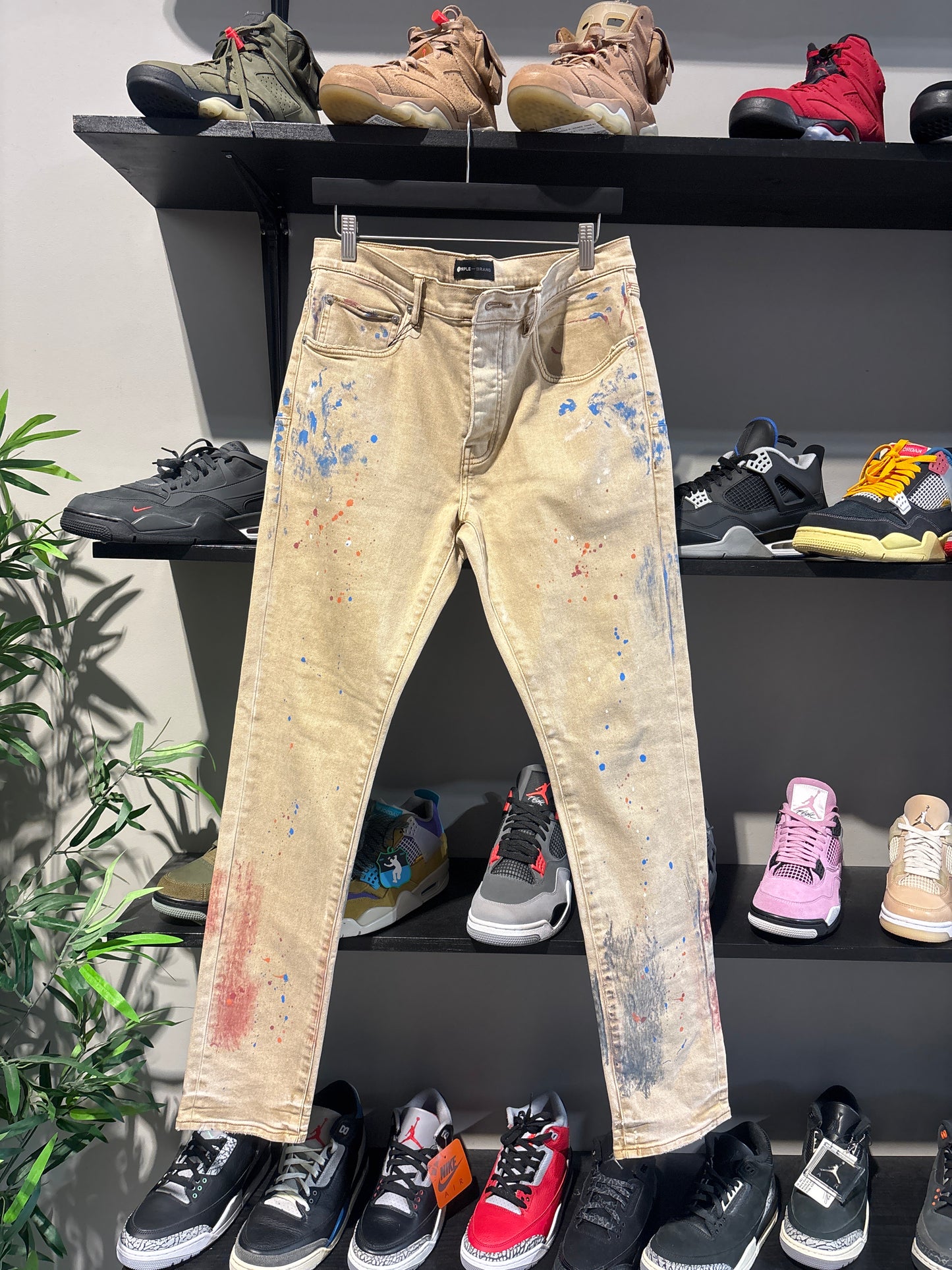 Purple Brand Khaki Painter Jeans Sz 34
