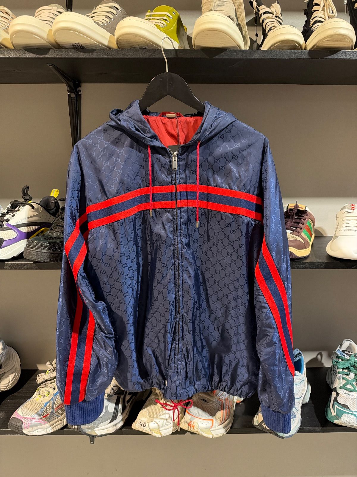 Gucci Nylon Navy GG Jacket
