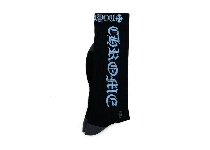 Black And Blue Chrome Hearts Socks