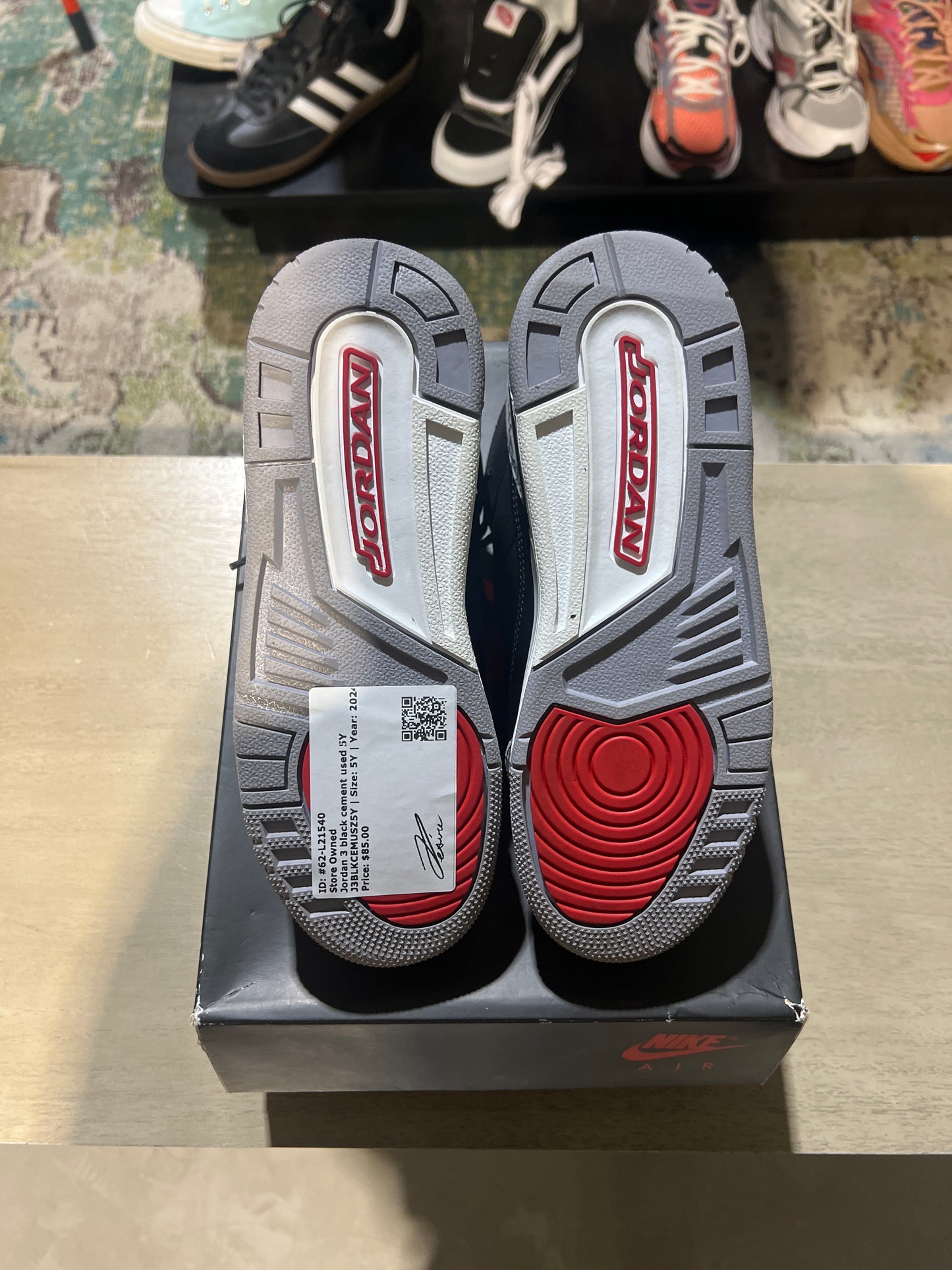 Jordan 3 black cement used 5Y