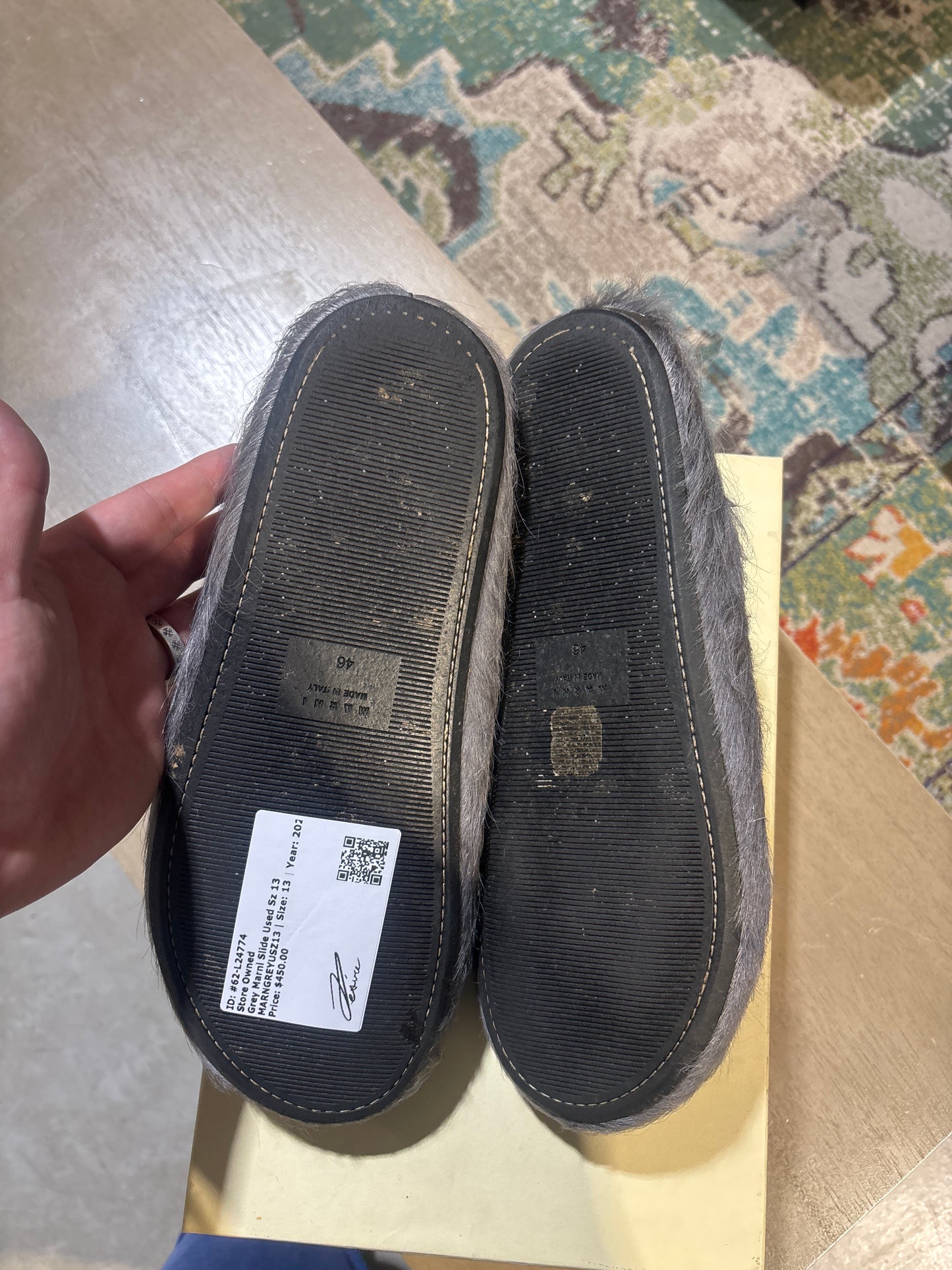 Grey Marni Slide Used Sz 13