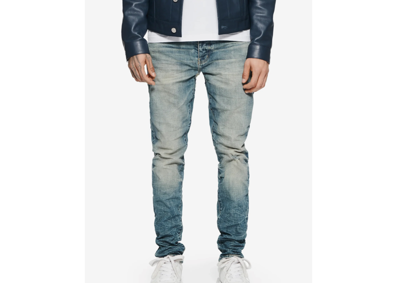 purple jean light wash repair jean